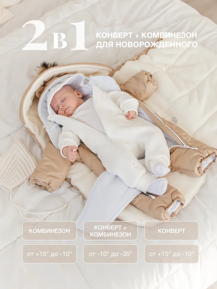 TEDYSLEEP Конверт на выписку новорожденного зима осень