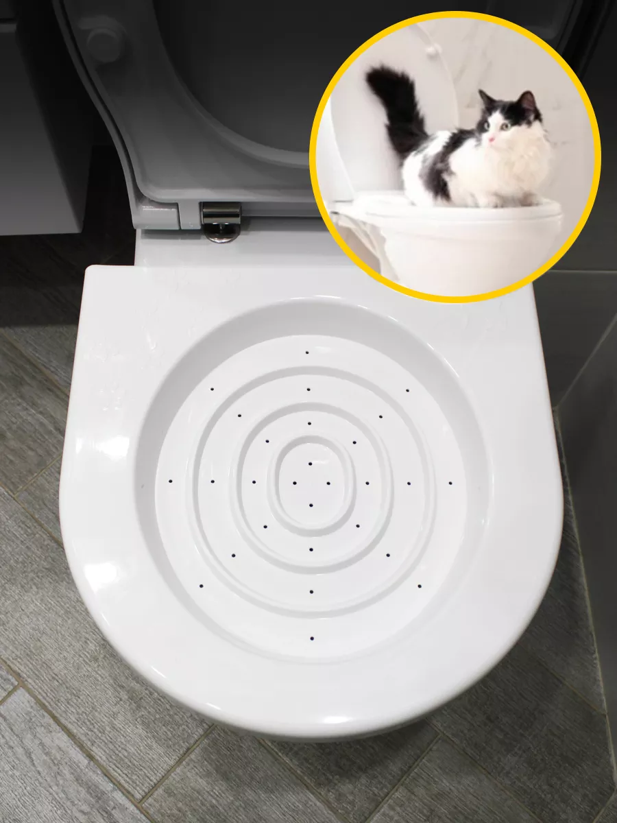 Накладка на унитаз для кошек, система для приучения к туалету