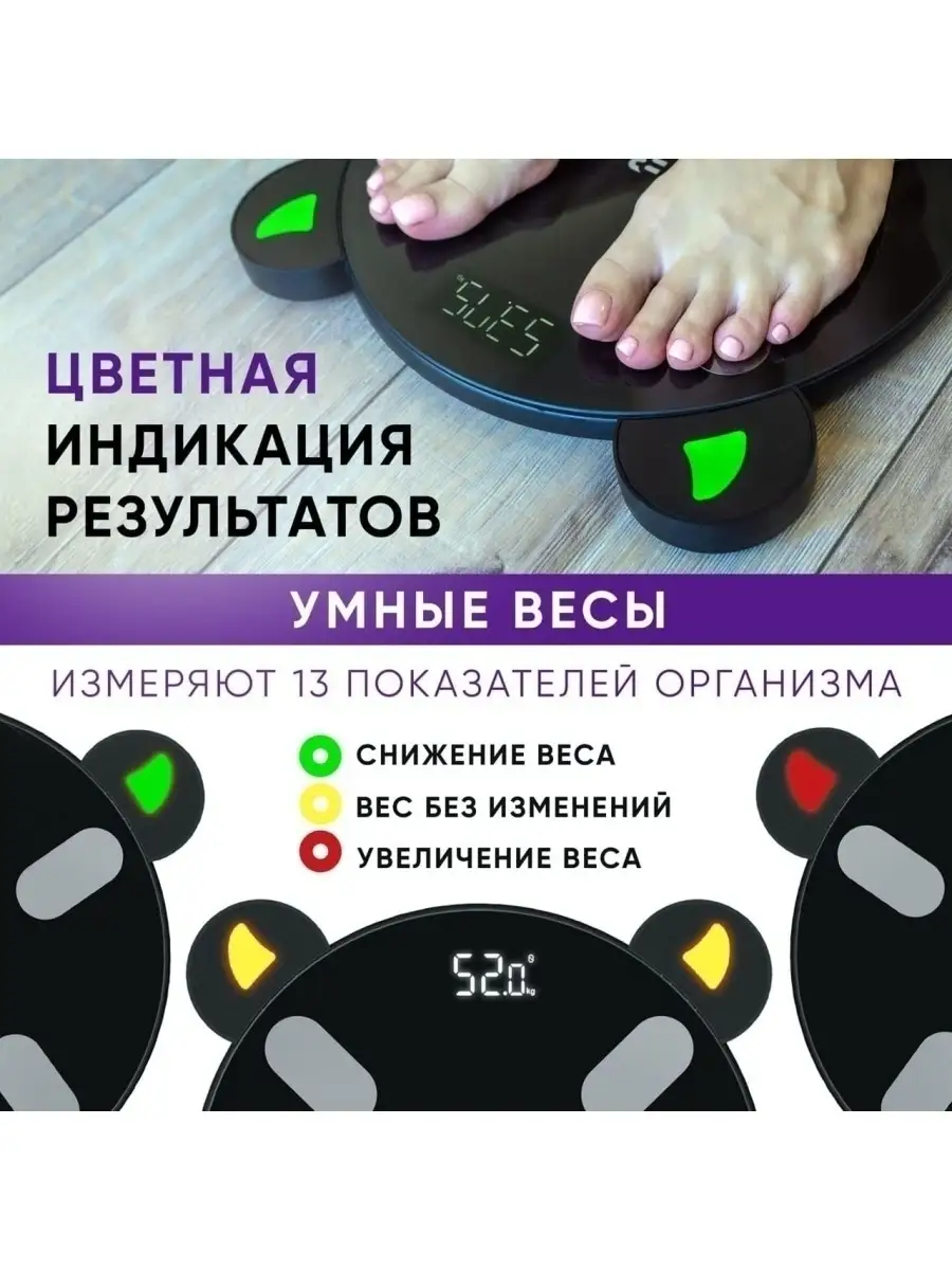 Умные напольные весы BB-100G с подсветкой Bodybetter купить по цене 1 589 ₽  в интернет-магазине Wildberries | 47673876