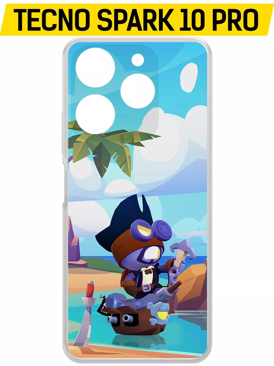 Чехол-накладка Clear Case Brawl Stars-Темный Корсар Карл для Krutoff купить  по цене 179 ₽ в интернет-магазине Wildberries | 48459155