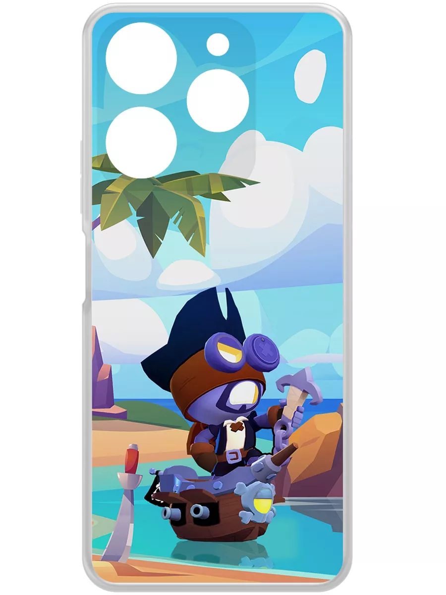 Чехол-накладка Clear Case Brawl Stars-Темный Корсар Карл для Krutoff купить  по цене 179 ₽ в интернет-магазине Wildberries | 48459155