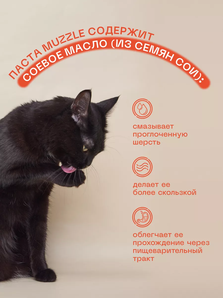 MUZZLE PET CARE Паста для вывода шерсти у кошек