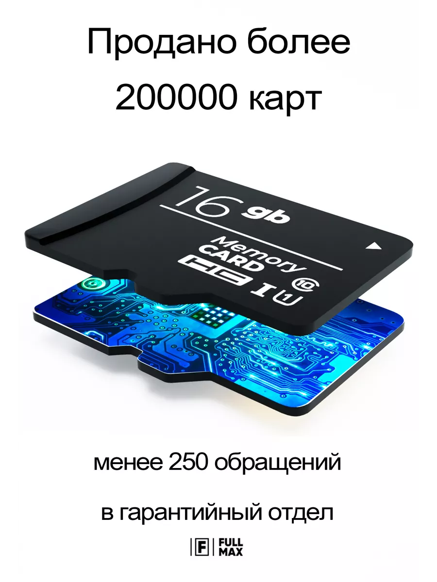 Карта памяти 16 гб micro sd флешка телефон видеорегистратор Fullmax купить  по цене 61 800 сум в интернет-магазине Wildberries в Узбекистане | 59525617