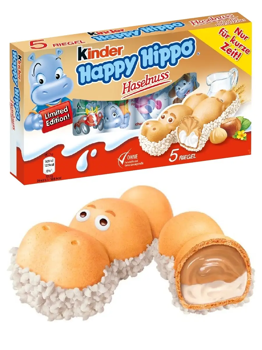 Печенье Happy Hippo бегемотики KINDER купить по цене 0 ₽ в  интернет-магазине Wildberries | 59559395