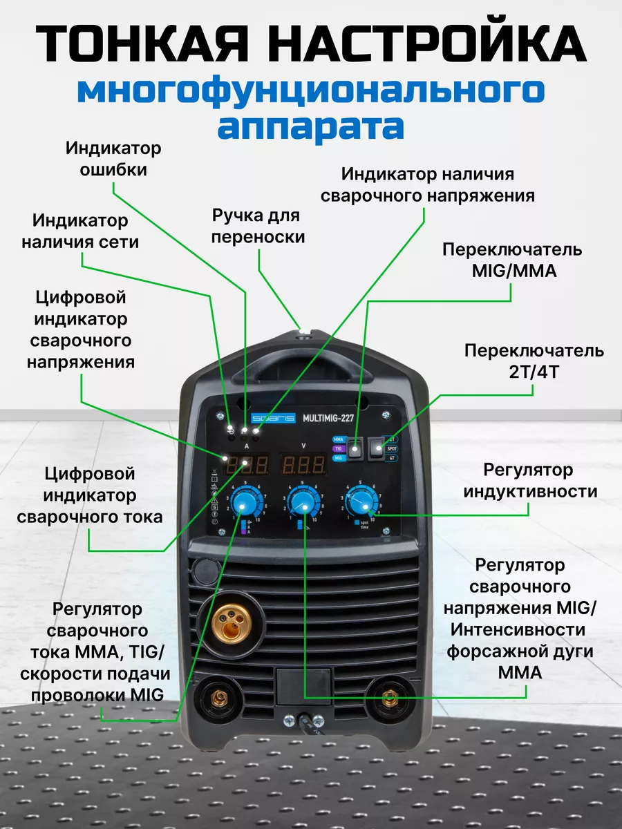 Сварочный Полуавтомат Солярис Мультимиг 227 Купить