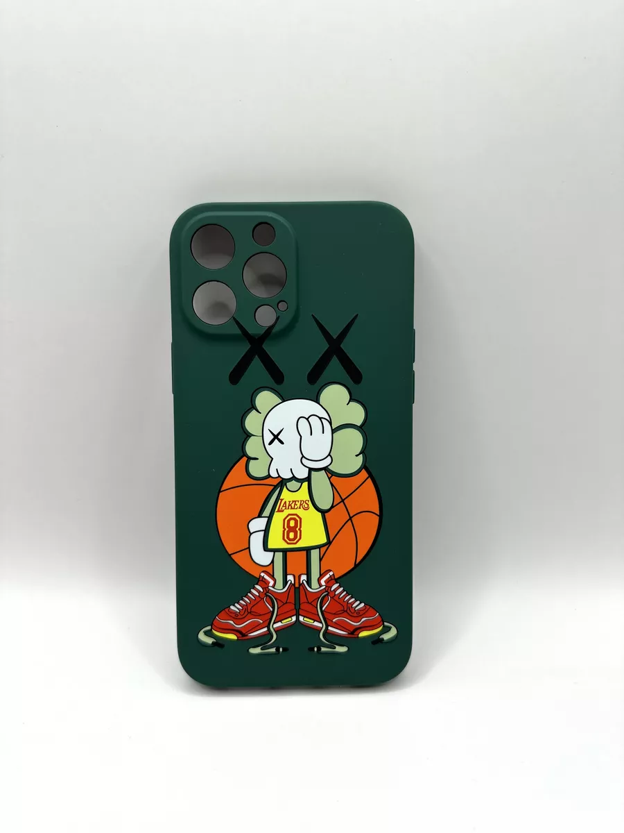 Чехол на Apple IPhone 13 Pro Max Kaws мишка светящийся