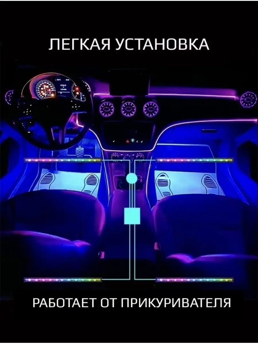 Подсветка салона автомобиля в Санкт-Петербурге | Тюнинг центр