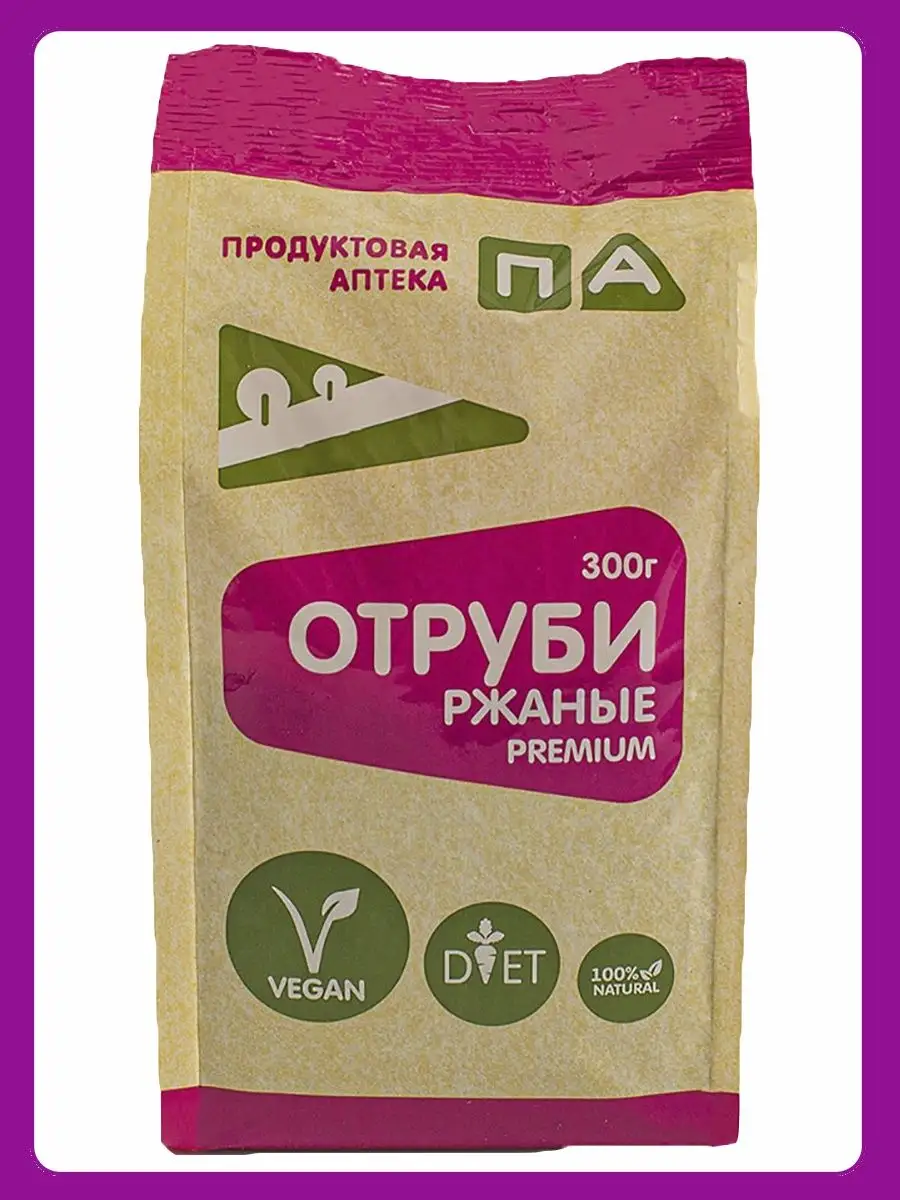 Продуктовая аптека Отруби Ржаные Мелкие Для Похудения 6шт х 300г - 1,8кг