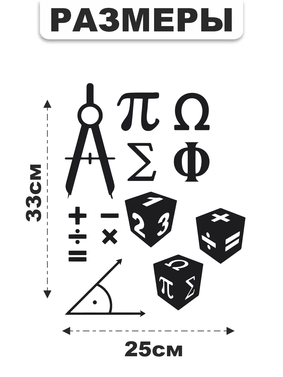 Наклейка на стену Математика 0_o Стикер купить по цене 94 900 сум в  интернет-магазине Wildberries в Узбекистане | 68590403