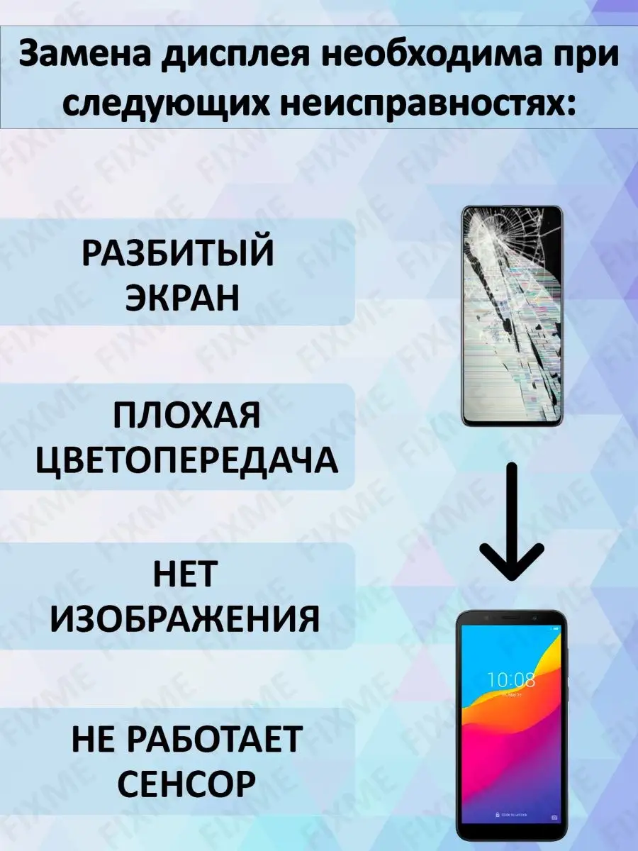 FixMe Дисплей для Huawei Honor 7A, Honor 7S